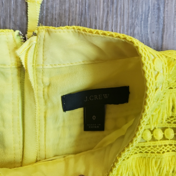 J.CREW NEON YELLOW FRINGE DRESS - Picture 5 of 10